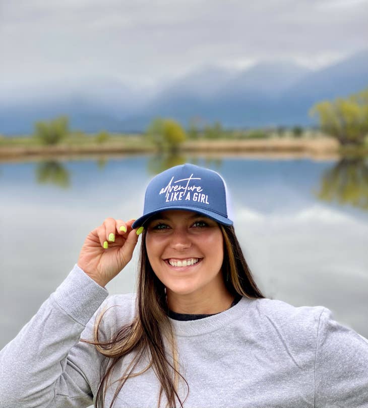 "Adventure Like a Girl" - Embriodered Hat - Adult Sizing