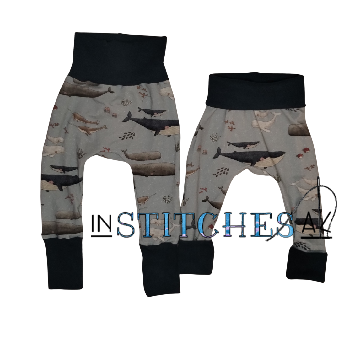 “Whale-y” Cute - Grow With Pants and Hoodies - Multiple Sizes