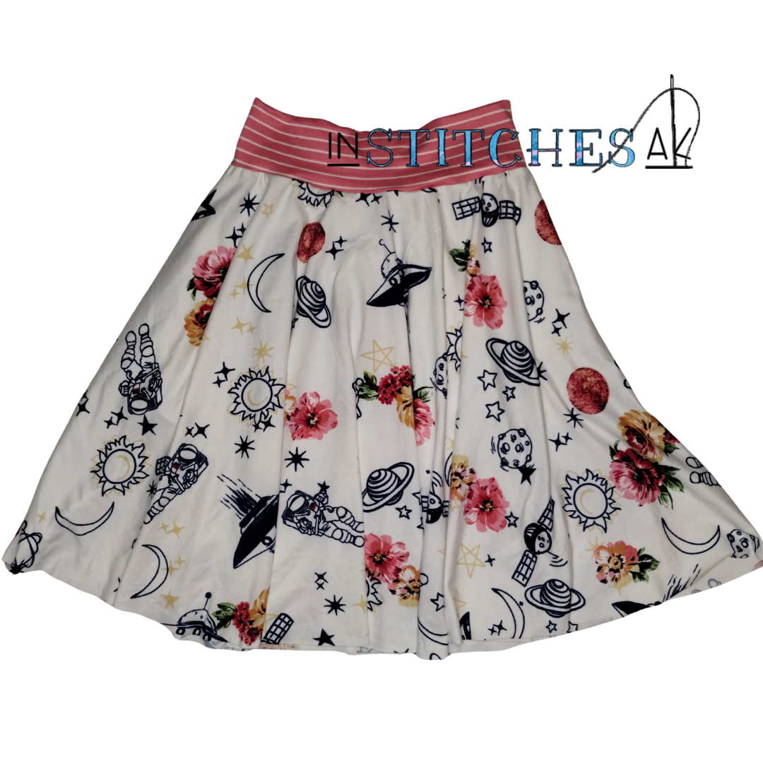 Space Floral Circle Skirts - Multiple Sizes