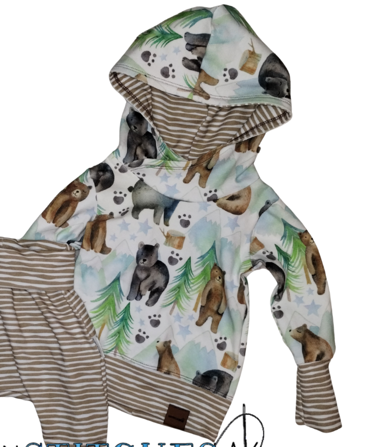 Baby Bear - Grow With Pants and Hoodies - Multiple Colors - Size 3-12 month