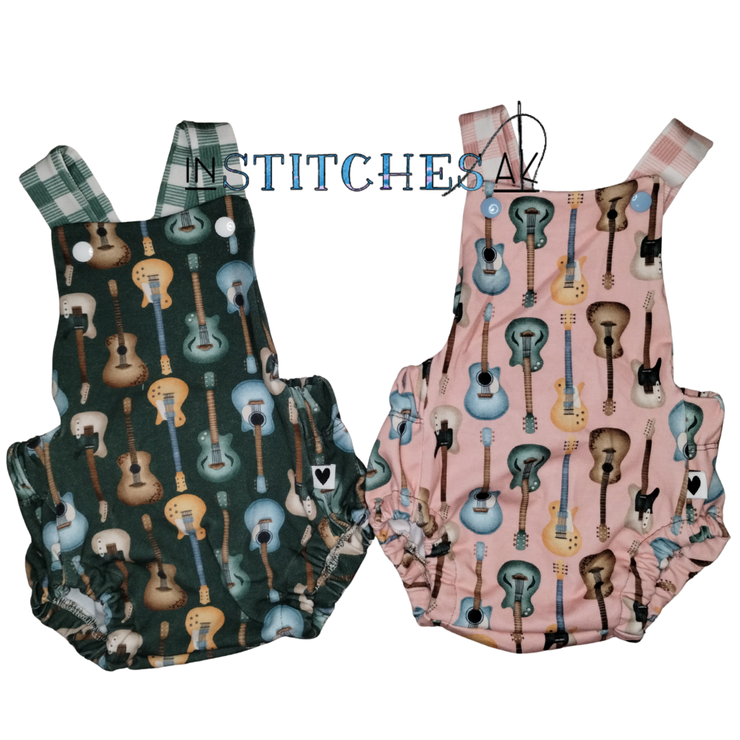 Guitar Summer Romper - Multiple Sizes