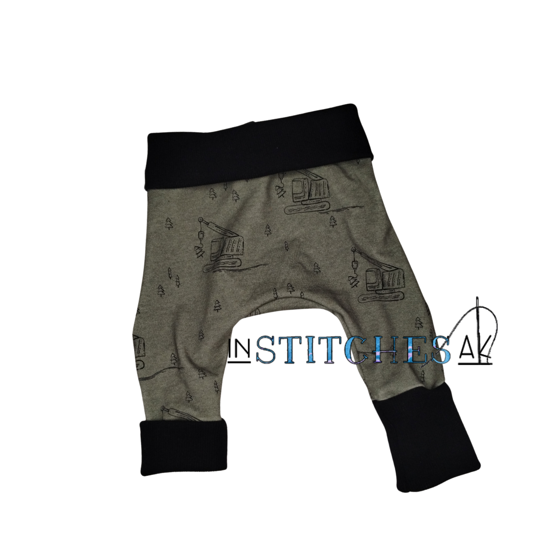 Christmas Cranes Grow With Me Pants - Multiple Sizes