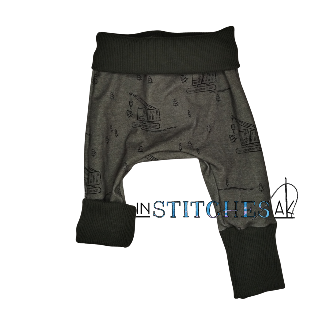 Christmas Cranes Grow With Me Pants - Multiple Sizes