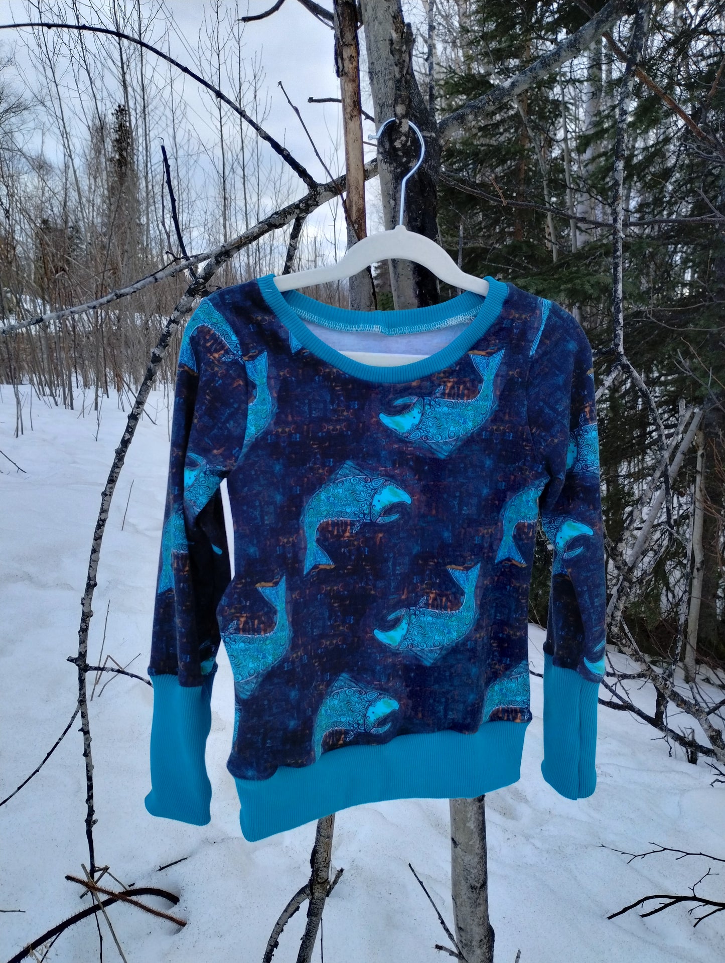 Jumping Salmon Grow With Me Hoodies - Multiple Sizes