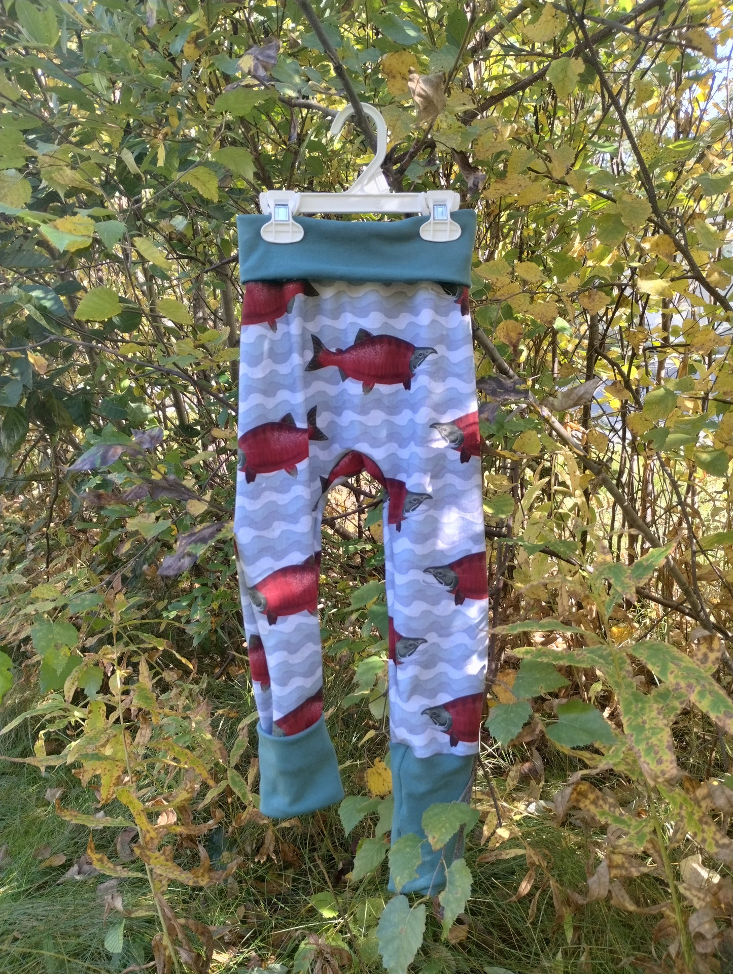Salmon Grow With Me Pants - Multiple Sizes