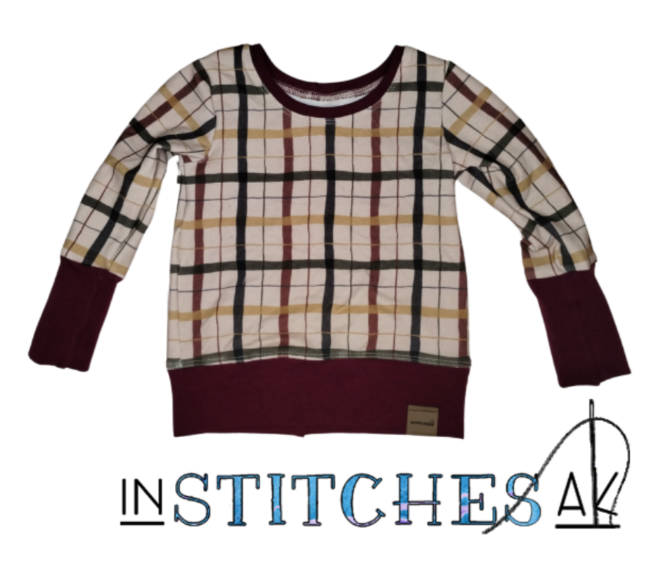 Plaid Grow With Me Pullover - Multiple Sizes
