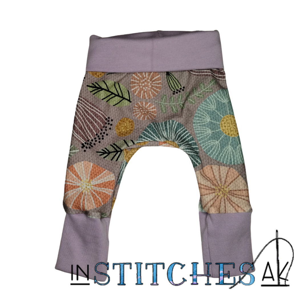 Folk Flower Grow With Me Pants - Multiple Sizes