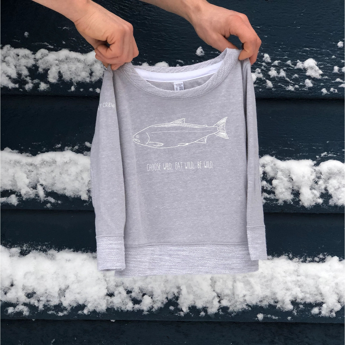 “Choose Wild” Kids Salmon Pullover from The Knotty Crew