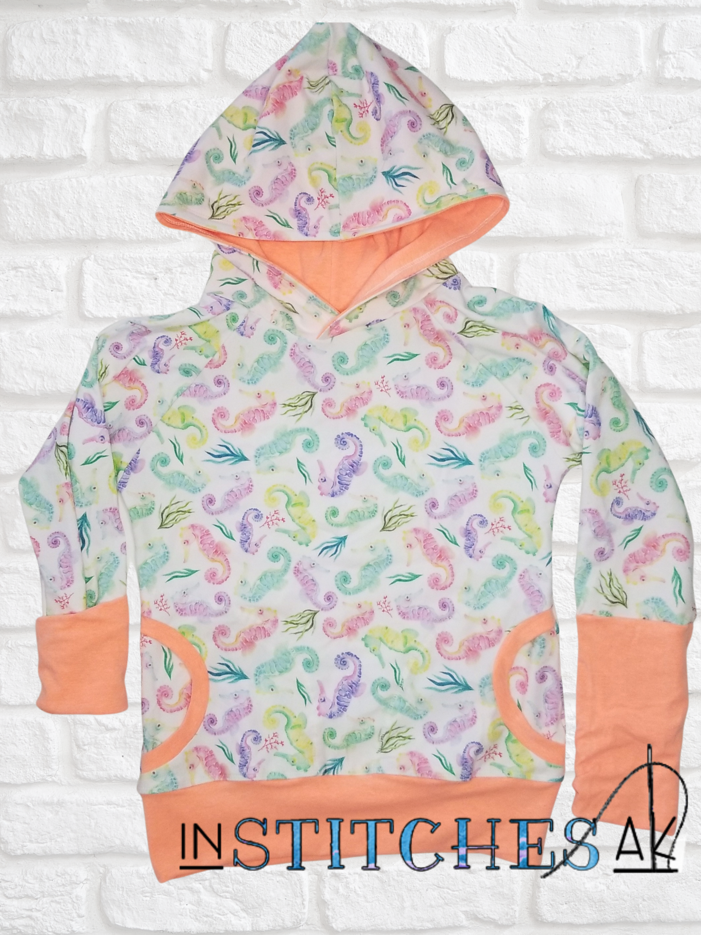 Grow With Me Hoodie - Seahorses - 9-12Y