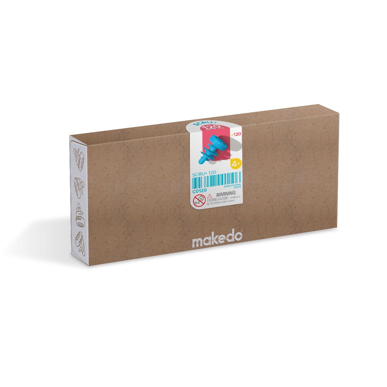 120 Scru+ Kit - Makedo Cardboard Construction Tools