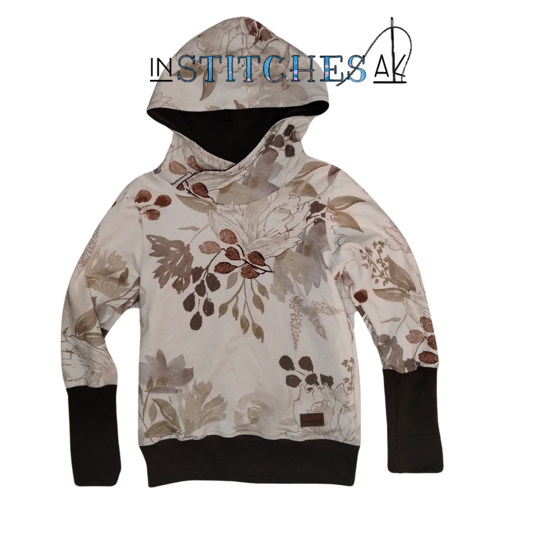 Large Floral Grow With Me Hoodies - Multiple Sizes