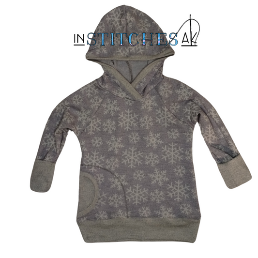 Snowflake Wool Grow With Me Hoodie - Multiple Sizes