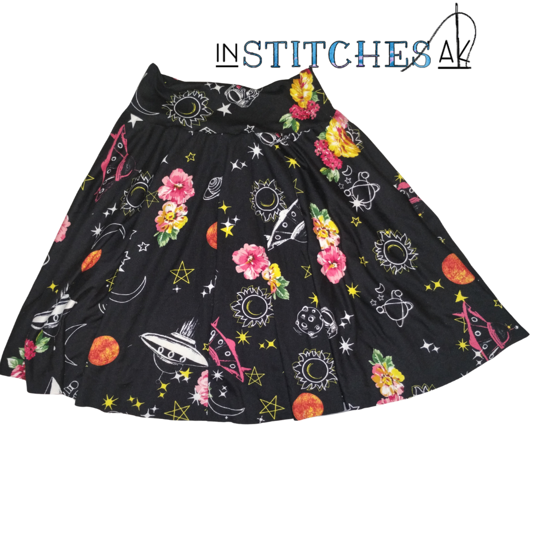 Space Floral Circle Skirts - Multiple Sizes