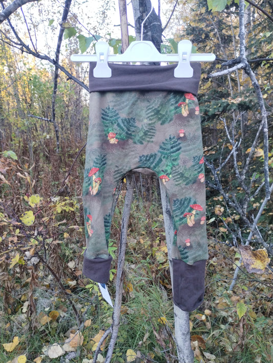 Mushrooms and Ferns Grow With Me Pants - Multiple Sizes