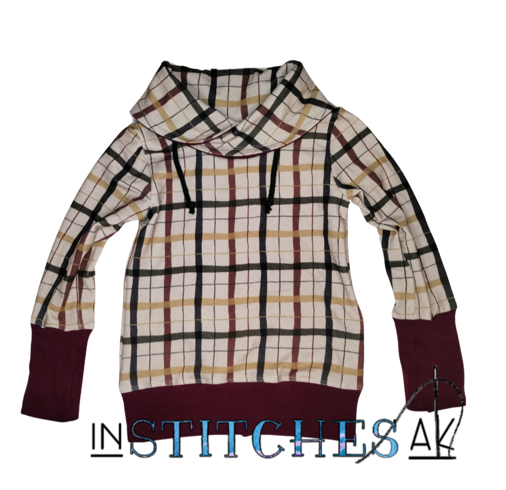 Plaid Grow With Me Pullover - Multiple Sizes