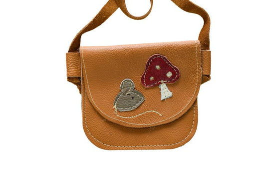 Starry Knight Design Purse - Mouse and Mushroom Leather Purse