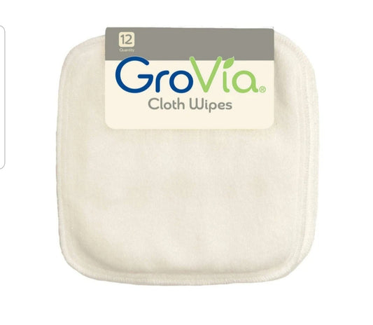 Grovia Cloth Wipes - White