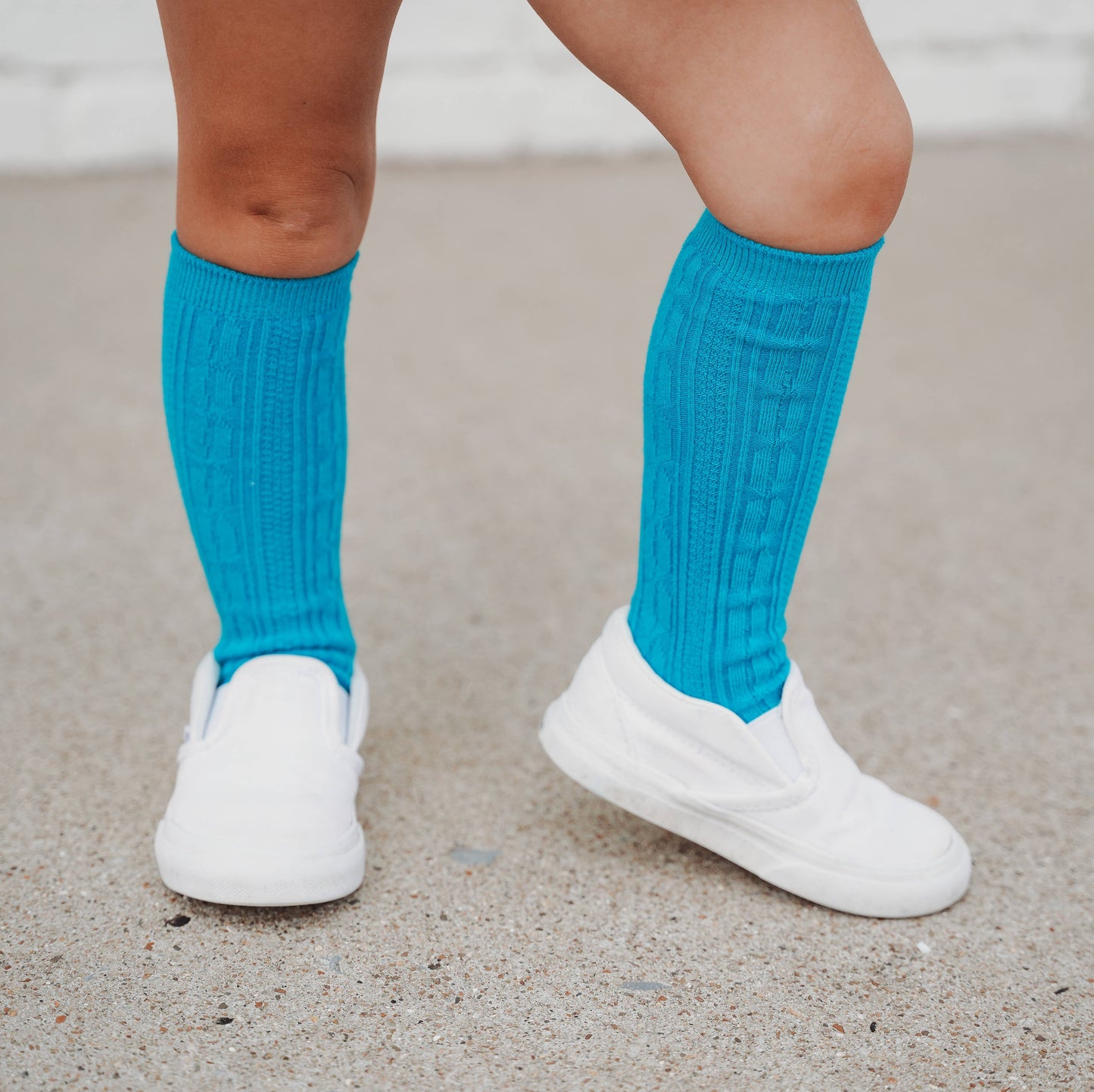 Cable Knit Knee High Socks - Brights Collection - Little Stocking Co