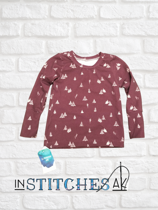 Cranberry Trees Grow With Me Shirt 12m-3T